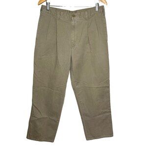Calvin Klein Men's Khaki Pleated Chino Pants Size 34x31 Beige 100% Cotton